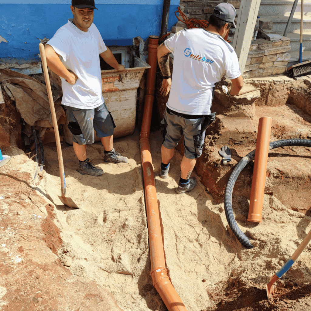 service-3 erdbau seitzbau ramsberg rohre